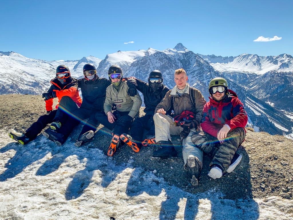 Jake on skiing trip, 
