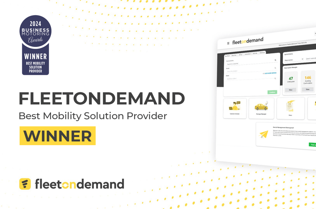 Fleetondemand wins Best Mobility Solution Provider at Business Motoring Awards 2024